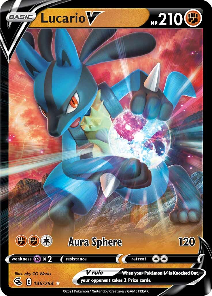 Lucario V (146/264) (Jumbo Card) [Sword & Shield: Fusion Strike] | Chromatic Games