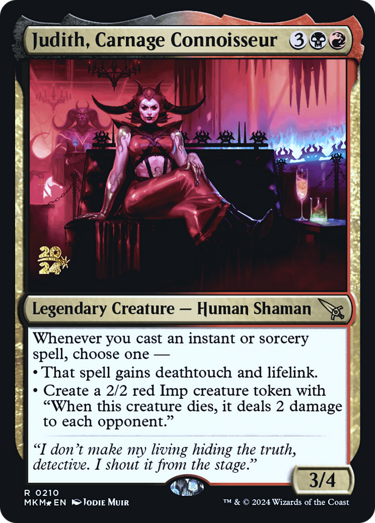 Judith, Carnage Connoisseur [Murders at Karlov Manor Prerelease Promos] | Chromatic Games