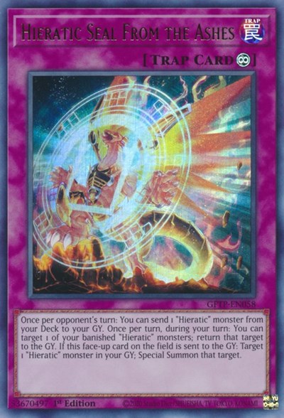 Hieratic Seal from the Ashes [GFTP-EN058] Ultra Rare | Chromatic Games