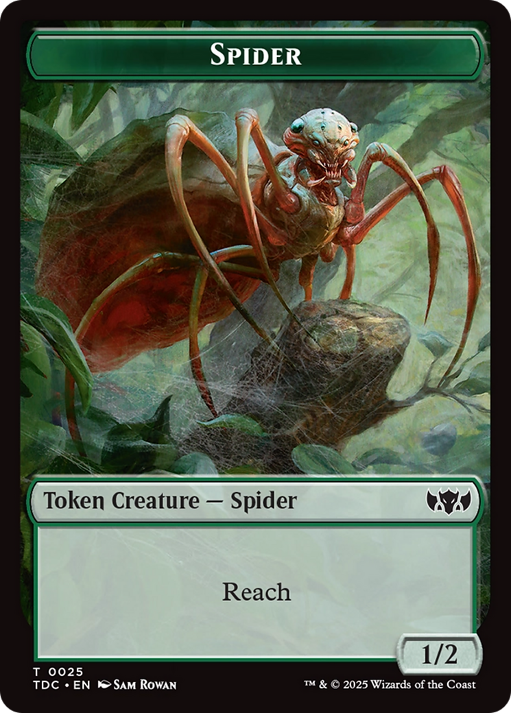 Spider // Bird Double-Sided Token [Tarkir: Dragonstorm Commander Tokens] | Chromatic Games