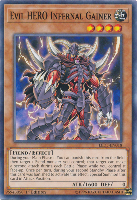 Evil Hero Infernal Gainer [LED5-EN018] Common | Chromatic Games
