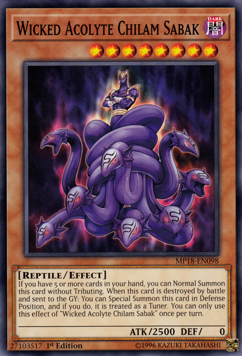 Wicked Acolyte Chilam Sabak [MP18-EN098] Common | Chromatic Games