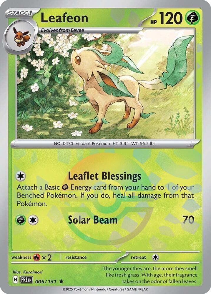 Leafeon (005/131) (Poke Ball Pattern) [Scarlet & Violet: Prismatic Evolutions] | Chromatic Games