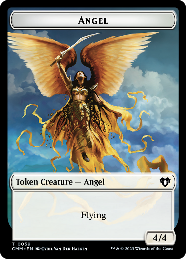 Copy (54) // Angel Double-Sided Token [Commander Masters Tokens] | Chromatic Games