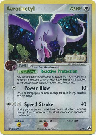 Aerodactyl (1/92) (Stamped) [EX: Legend Maker] | Chromatic Games