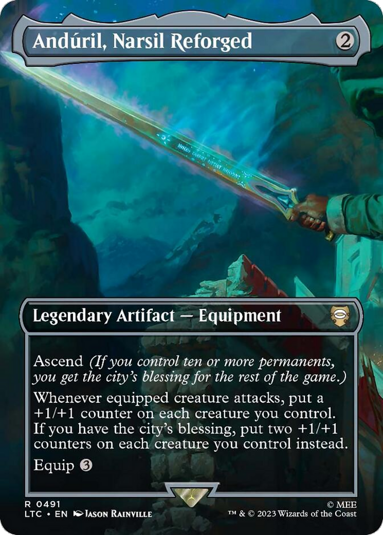 Anduril, Narsil Reforged (Borderless) [The Lord of the Rings: Tales of Middle-Earth Commander] | Chromatic Games