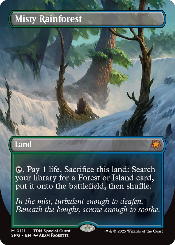 Misty Rainforest (Borderless) [Tarkir: Dragonstorm Special Guests] | Chromatic Games