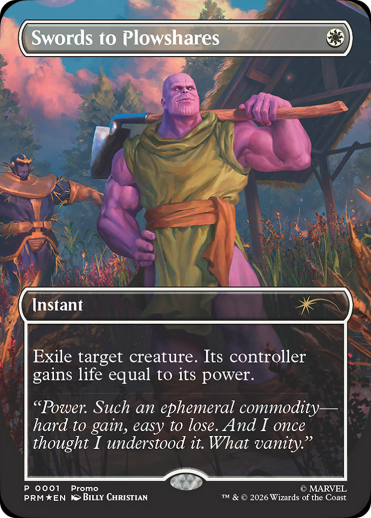 Swords to Plowshares (Borderless) (Magazine Insert) [Media Promos] | Chromatic Games