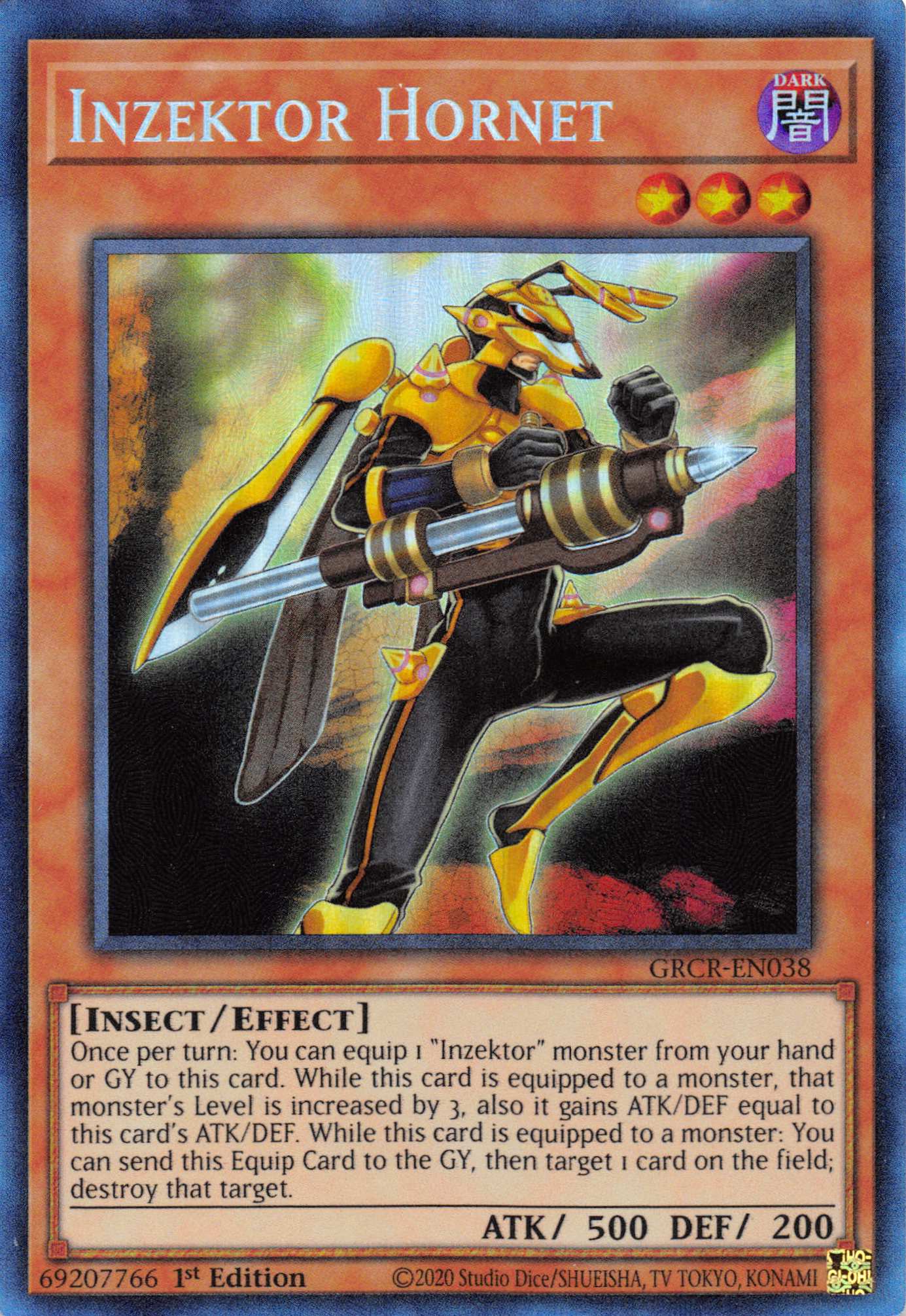 Inzektor Hornet [GRCR-EN038] Collector's Rare | Chromatic Games