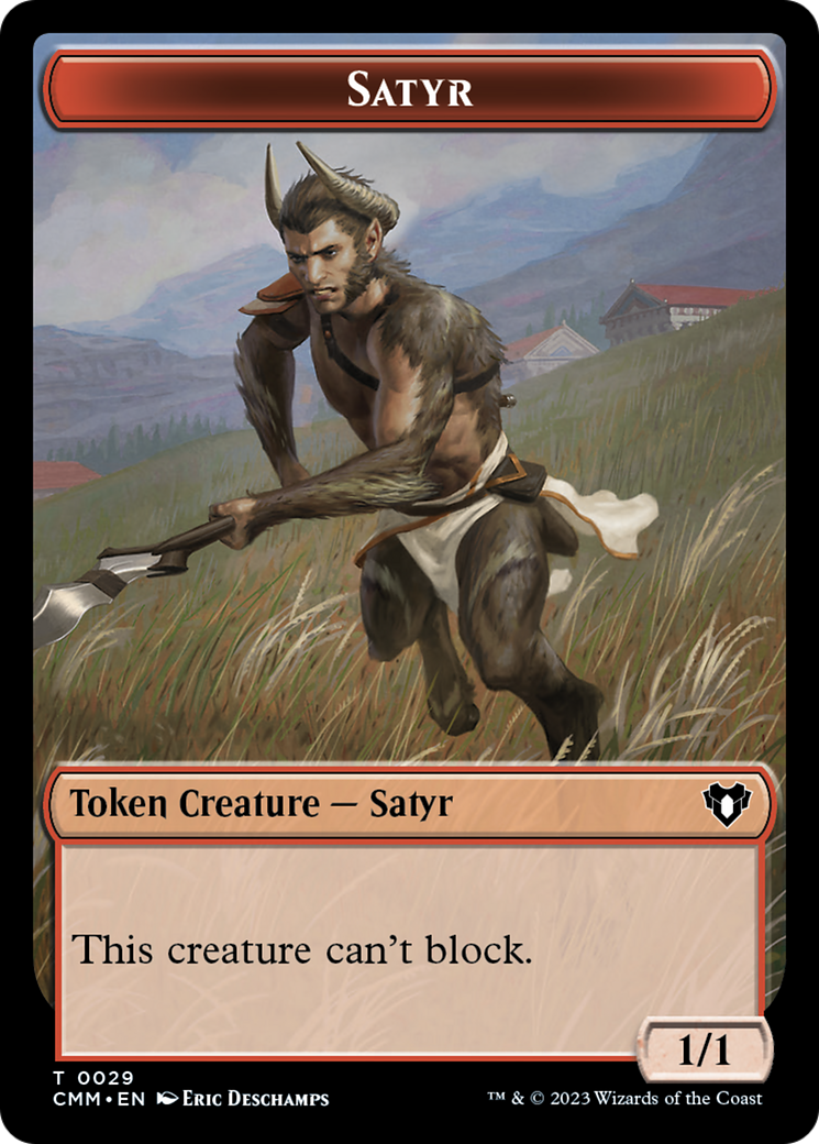 Satyr Token [Commander Masters Tokens] | Chromatic Games