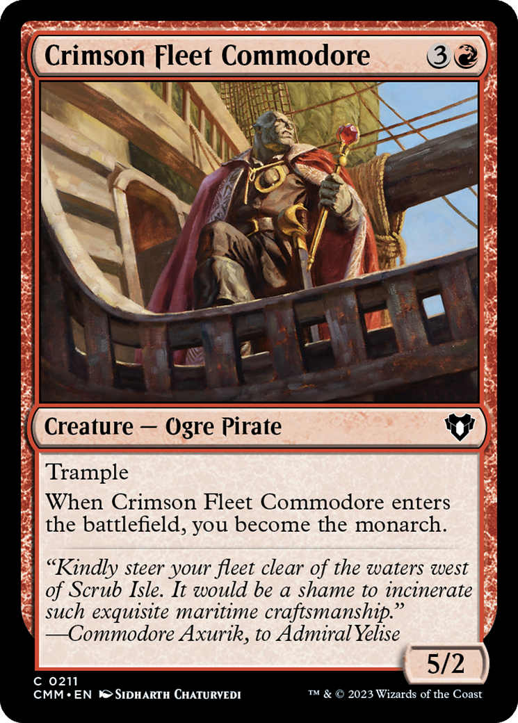 Crimson Fleet Commodore [Commander Masters] | Chromatic Games