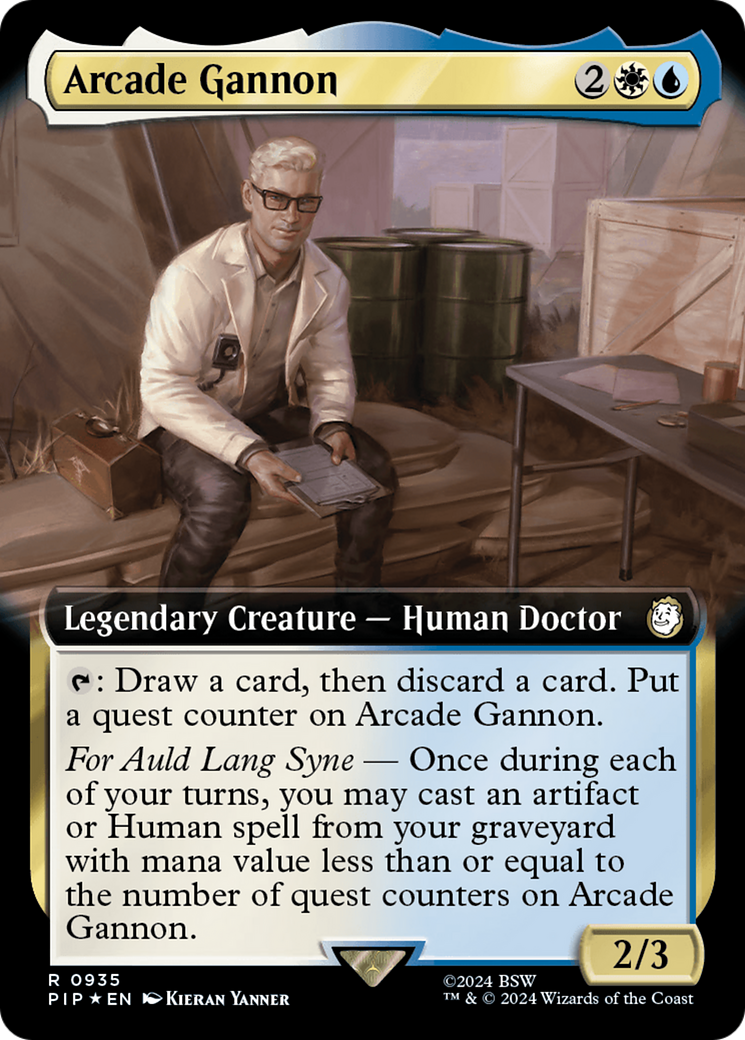 Arcade Gannon (Extended Art) (Surge Foil) [Fallout] | Chromatic Games