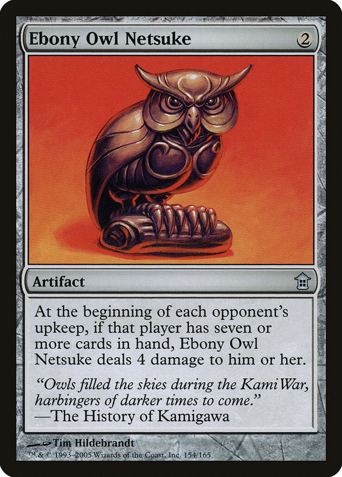 Ebony Owl Netsuke [Saviors of Kamigawa] | Chromatic Games