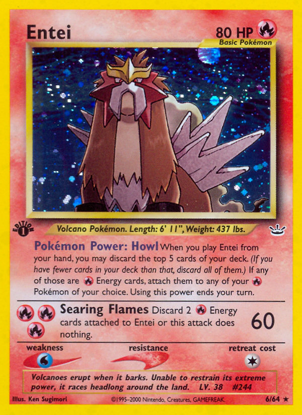 Entei (6/64) [Neo Revelation 1st Edition] | Chromatic Games