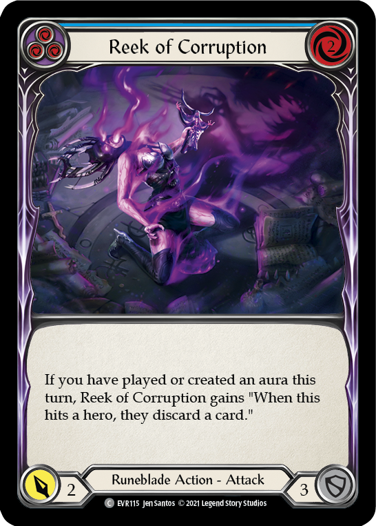 Reek of Corruption (Blue) [EVR115] (Everfest)  1st Edition Rainbow Foil | Chromatic Games