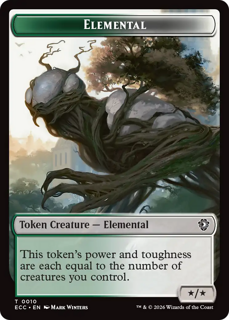 Rhino Warrior // Elemental (0010) Double-Sided Token [Lorwyn Eclipsed Tokens] | Chromatic Games