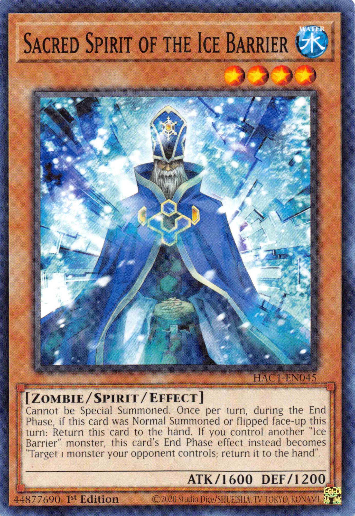 Sacred Spirit of the Ice Barrier (Duel Terminal) [HAC1-EN045] Parallel Rare | Chromatic Games