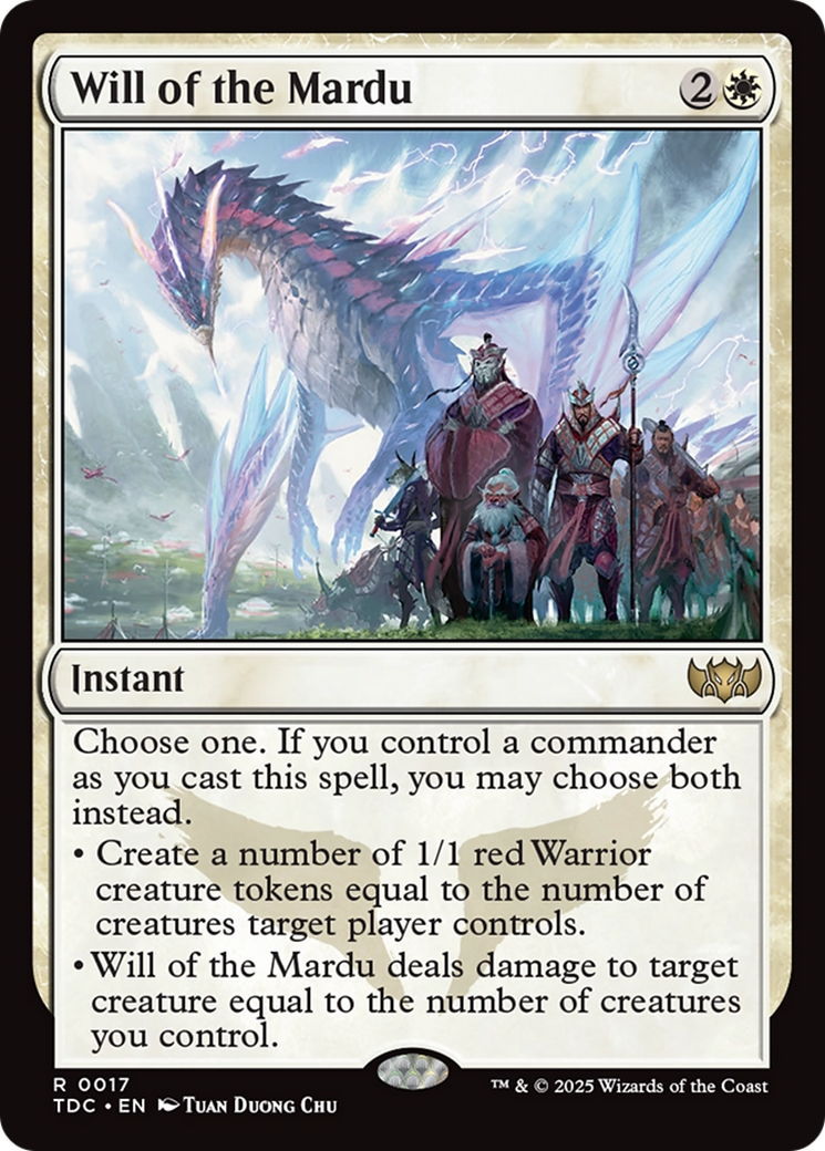 Will of the Mardu [Tarkir: Dragonstorm Commander] | Chromatic Games