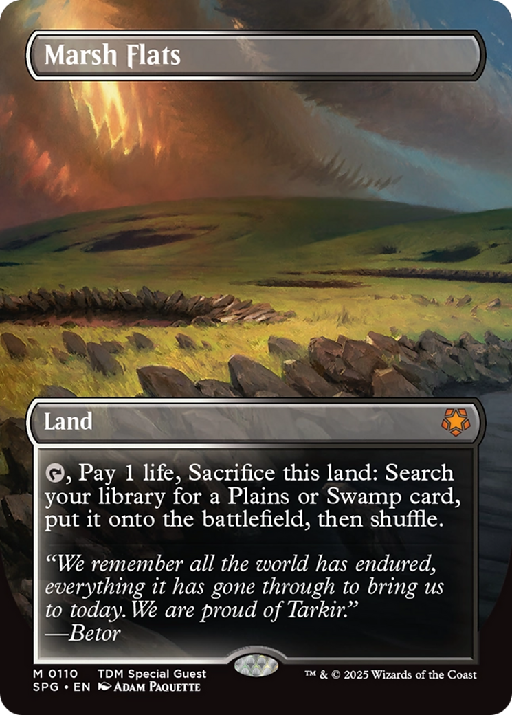 Marsh Flats (Borderless) [Tarkir: Dragonstorm Special Guests] | Chromatic Games