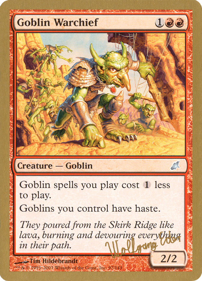 Goblin Warchief (Wolfgang Eder) [World Championship Decks 2003] | Chromatic Games