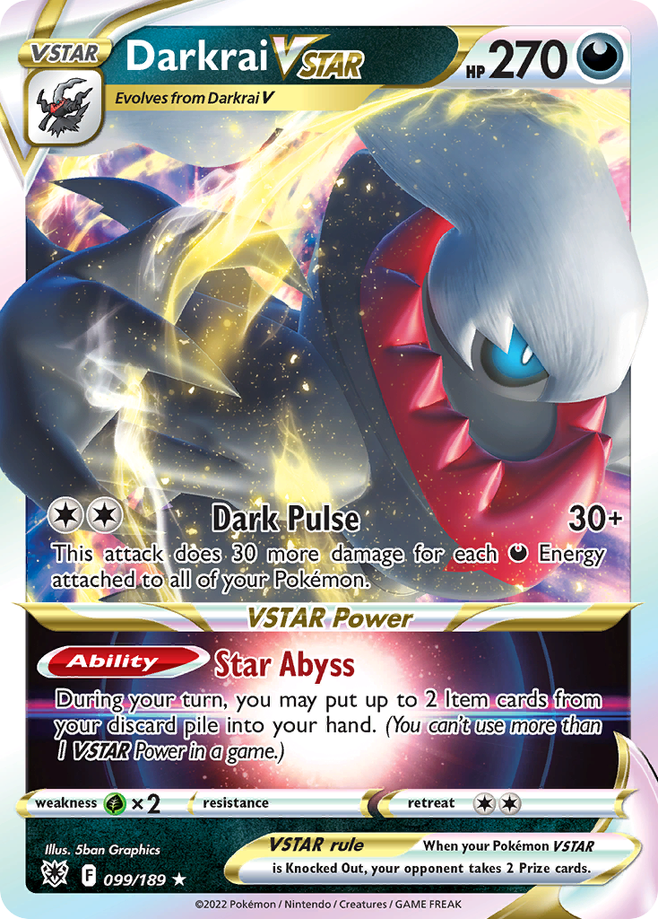 Darkrai VSTAR (099/189) (Jumbo Card) [Sword & Shield: Astral Radiance] | Chromatic Games