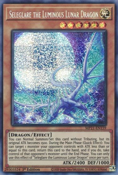 Seleglare the Luminous Lunar Dragon [MP21-EN159] Prismatic Secret Rare | Chromatic Games