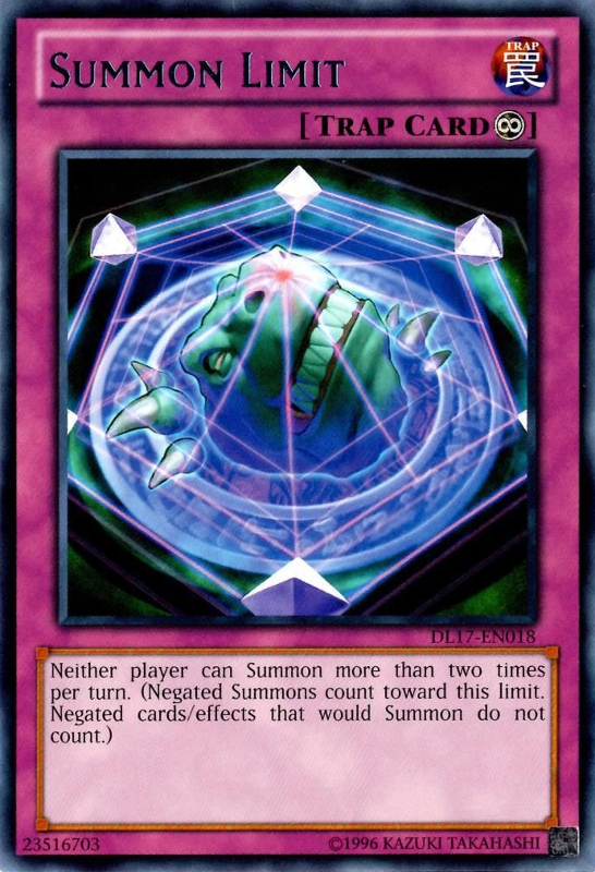 Summon Limit (Purple) [DL17-EN018] Rare | Chromatic Games