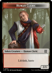 Human Cleric // Plot Double-Sided Token [Outlaws of Thunder Junction Tokens] | Chromatic Games