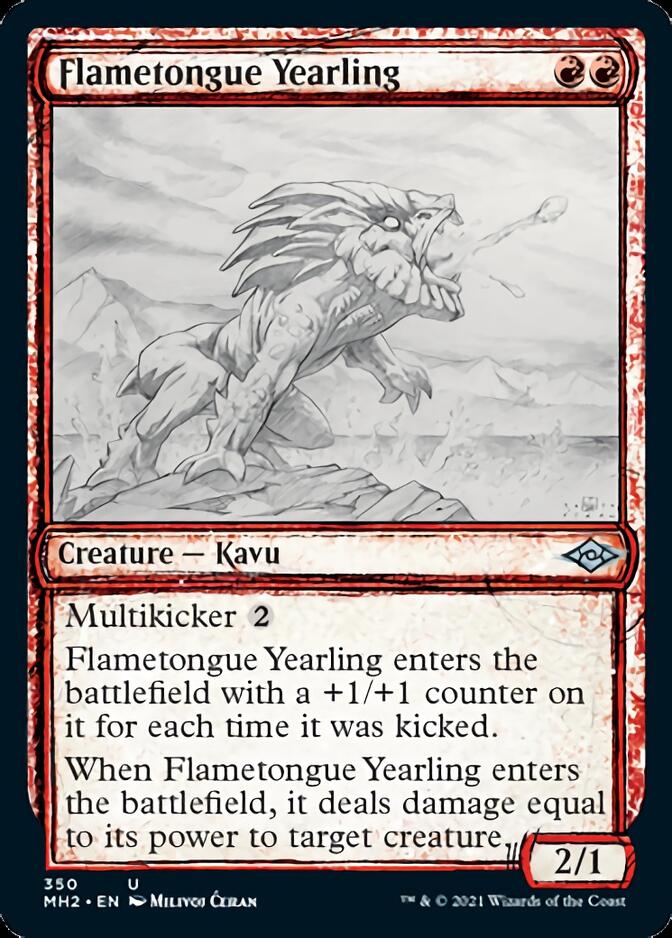 Flametongue Yearling (Sketch) [Modern Horizons 2] | Chromatic Games