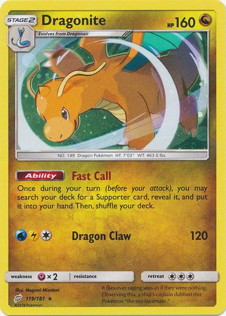 Dragonite (119/181) (Cosmos Holo) [Sun & Moon: Team Up] | Chromatic Games