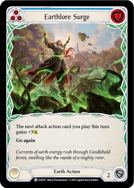 Earthlore Surge (Blue) [OLD027] (Tales of Aria Oldhim Blitz Deck)  1st Edition Normal | Chromatic Games