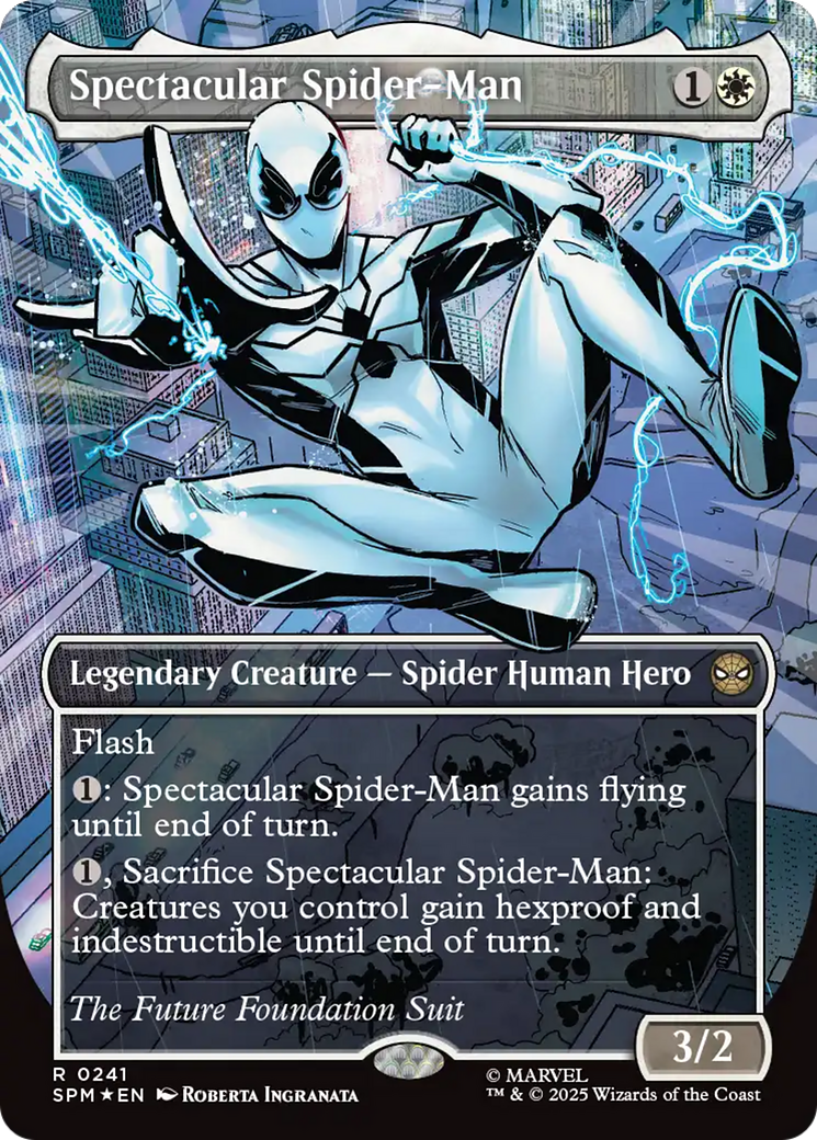 Spectacular Spider-Man (0241) (Borderless) (Textured Foil) [Marvel's Spider-Man] | Chromatic Games