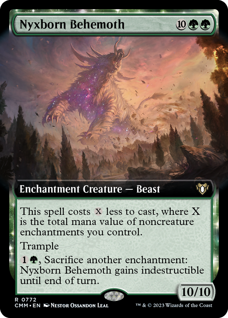 Nyxborn Behemoth (Extended Art) [Commander Masters] | Chromatic Games