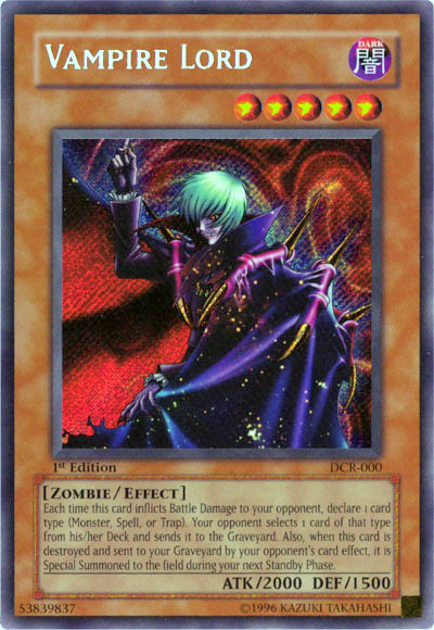 Vampire Lord [DCR-000] Secret Rare | Chromatic Games
