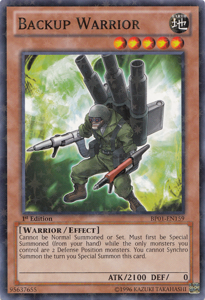 Backup Warrior [BP01-EN159] Starfoil Rare | Chromatic Games