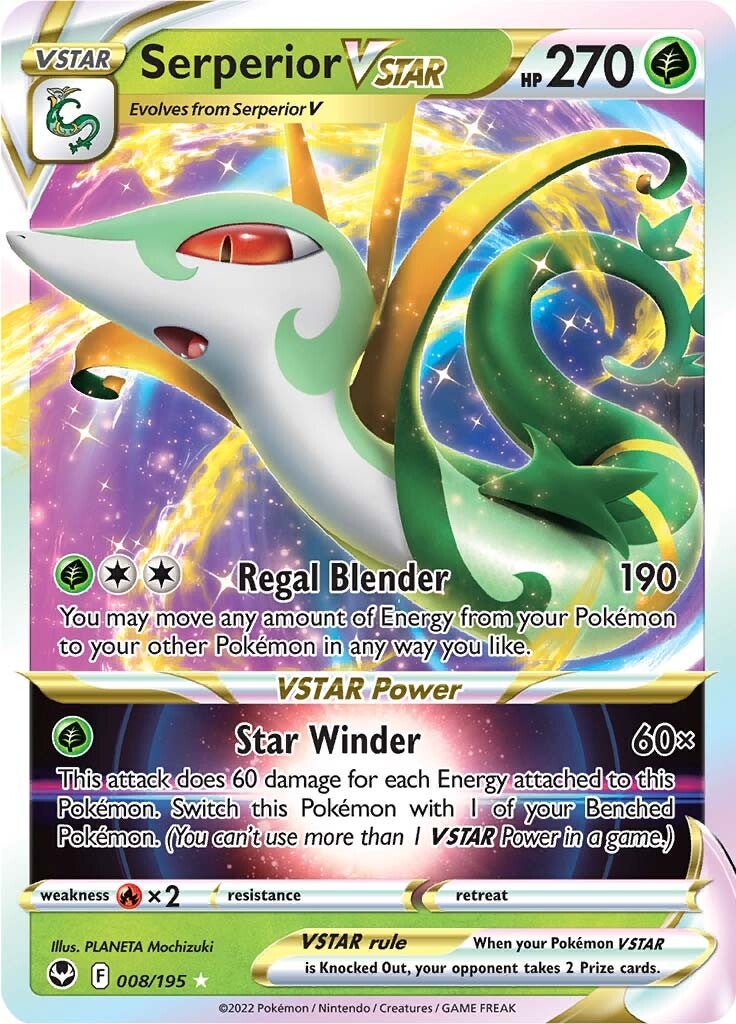 Serperior VSTAR (008/195) [Sword & Shield: Silver Tempest] | Chromatic Games