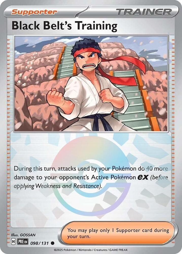 Black Belt's Training (098/131) (Poke Ball Pattern) [Scarlet & Violet: Prismatic Evolutions] | Chromatic Games