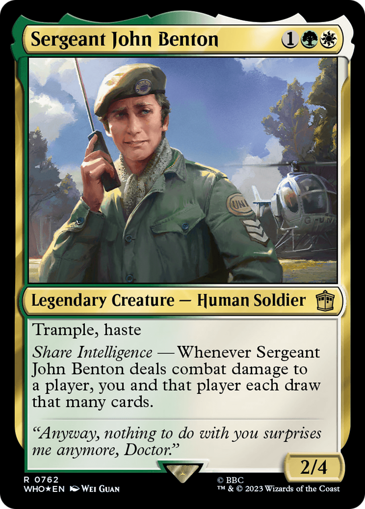 Sergeant John Benton (Surge Foil) [Doctor Who] | Chromatic Games