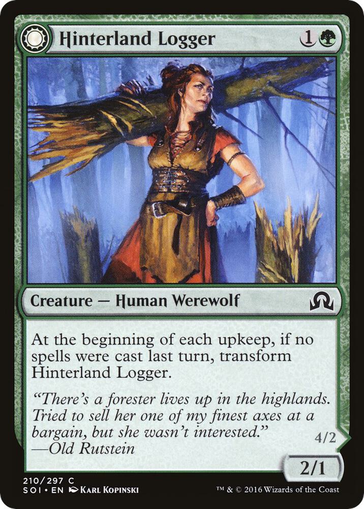 Hinterland Logger 210/297 (Shadows over Innistrad)  | Chromatic Games