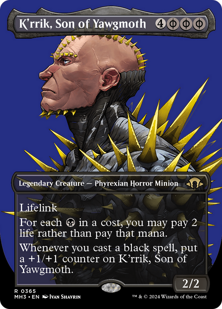 K'rrik, Son of Yawgmoth (Borderless) [Modern Horizons 3] | Chromatic Games