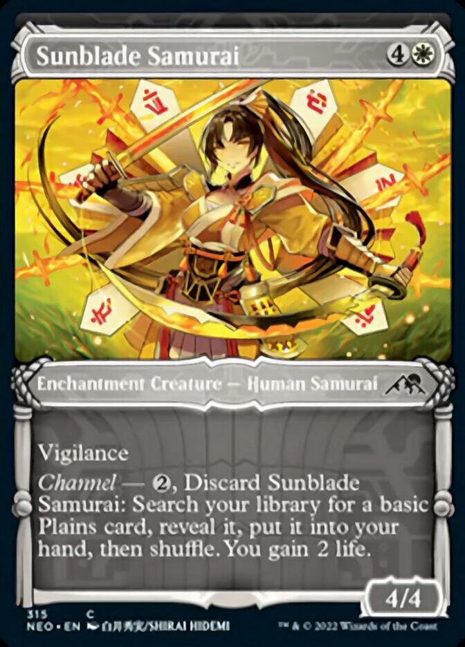 Sunblade Samurai (Showcase Samurai) [Kamigawa: Neon Dynasty] | Chromatic Games