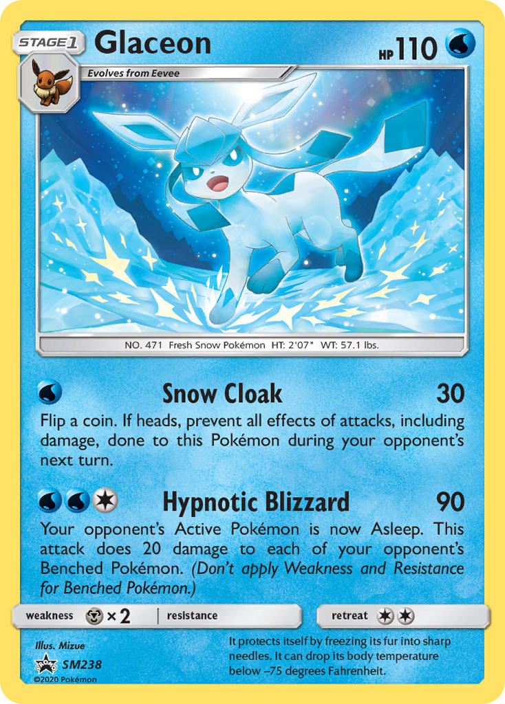 Glaceon (SM238) [Sun & Moon: Black Star Promos] | Chromatic Games