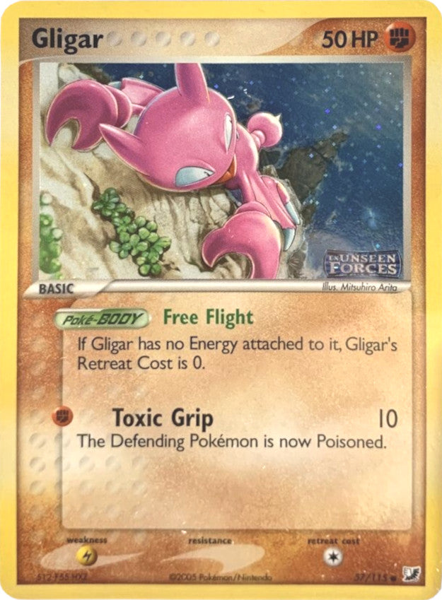 Gligar (57/115) (Stamped) [EX: Unseen Forces] | Chromatic Games