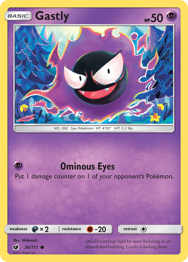 Gastly (36/111) [Sun & Moon: Crimson Invasion] | Chromatic Games