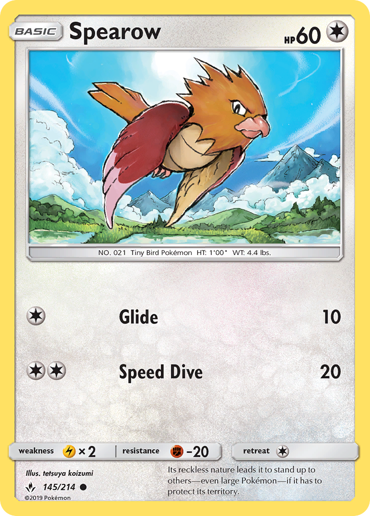 Spearow (145/214) [Sun & Moon: Unbroken Bonds] | Chromatic Games