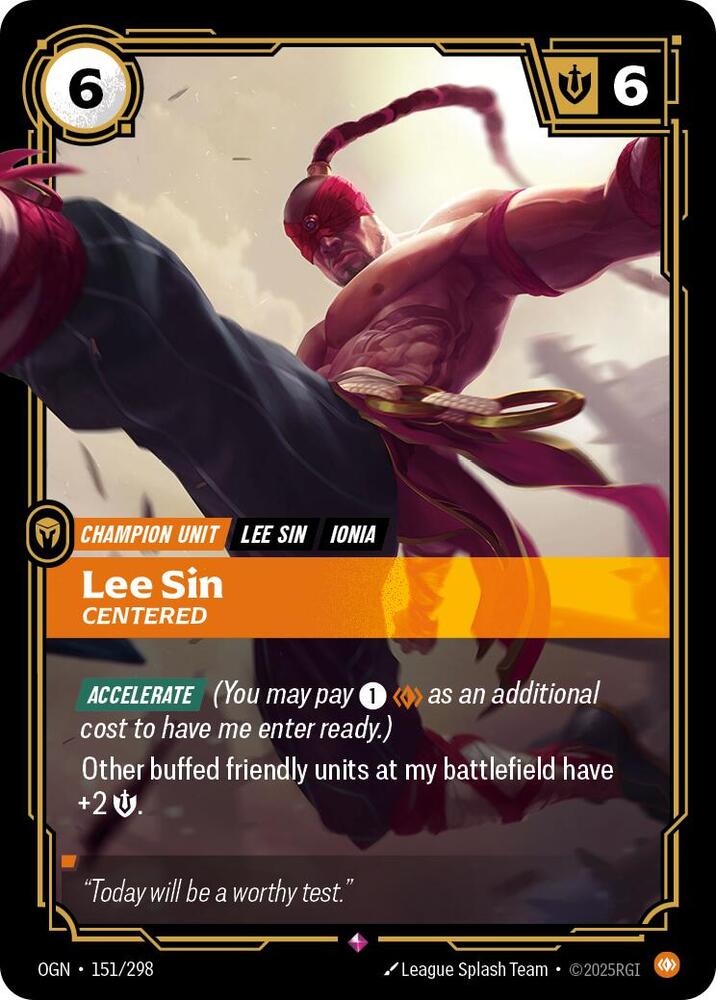 Lee Sin - Centered 151/298 (Origins)  - Foil | Chromatic Games