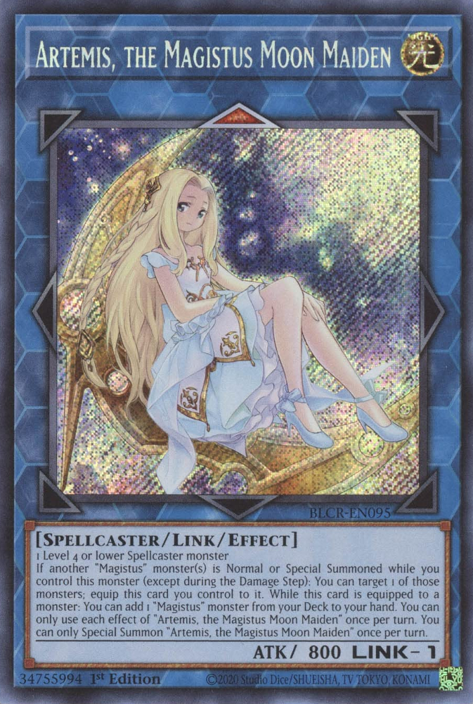 Artemis, the Magistus Moon Maiden [BLCR-EN095] Secret Rare | Chromatic Games
