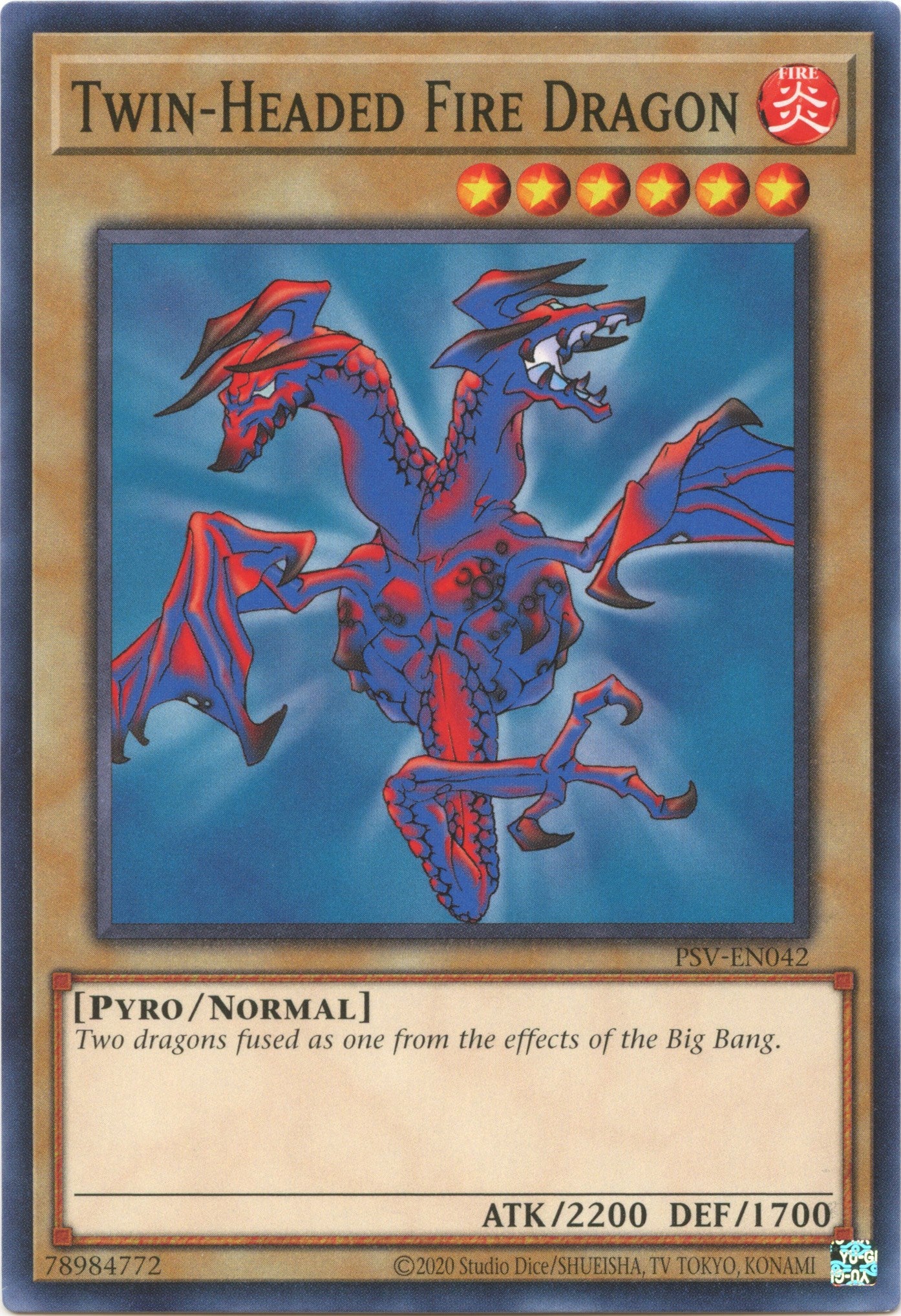 Twin-Headed Fire Dragon (25th Anniversary) [PSV-EN042] Common | Chromatic Games
