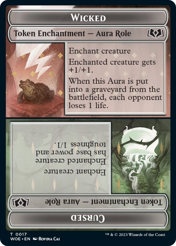 Wicked Role / Cursed Role (WOE) // Treasure (MH3) Double-Sided Token [The List] | Chromatic Games