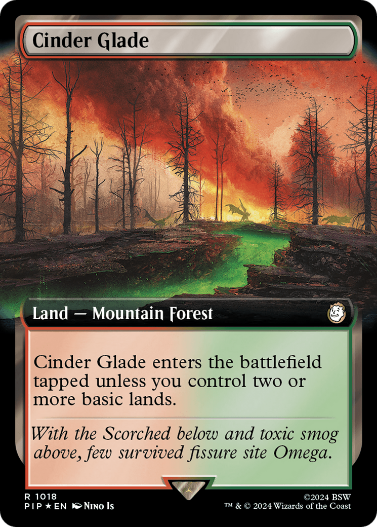 Cinder Glade (Extended Art) (Surge Foil) [Fallout] | Chromatic Games